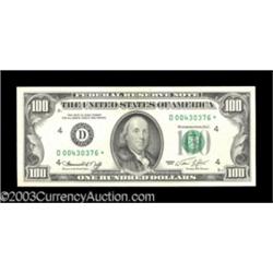 Fr. 2167-D* $100 1974 Federal Reserve Note. Choice Crisp Uncirculated.