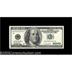 Fr. 2175-B $100 1996 Federal Reserve Note. Gem Crisp Uncirculated.