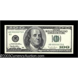 Fr. 2175-B $100 1996 Federal Reserve Note. Gem Crisp Uncirculated.