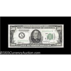 Fr. 2201-A $500 1934 Federal Reserve Note. Gem Crisp Uncirculated.