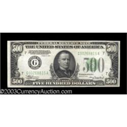 Fr. 2201-G $500 1934 Federal Reserve Note. Crisp Uncirculated.