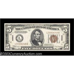 Fr. 2302 $5 1934A Hawaii Federal Reserve Note. Choice Crisp Uncirculated.