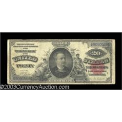 Fr. 320 $20 1891 Silver Certificate About Fine.