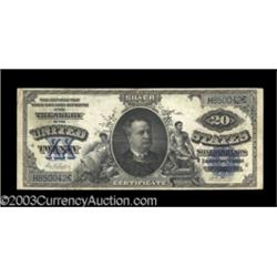 Fr. 321 $20 1891 Silver Certificate Choice Fine.