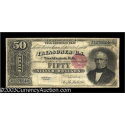 Fr. 329 $50 1880 Silver Certificate About Fine.