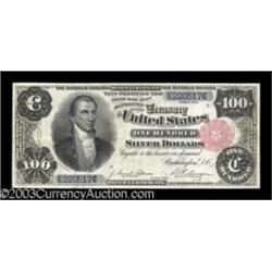 Fr. 344 $100 1891 Silver Certificate Very Fine.