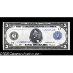 Fr. 851a $5 1914 Federal Reserve Note Gem New.
