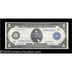 Fr. 854 1914 $5 Federal Reserve Note Extremely Fine.