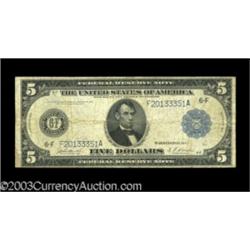 Fr. 866 1914 $5 Federal Reserve Note Fine.