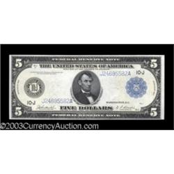 Fr. 882 $5 1914 Federal Reserve About New.