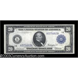 Fr. 964 $20 1914 Federal Reserve Note Very Fine.