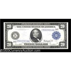 Fr. 975a $20 1914 Federal Reserve Note Very Choice New.