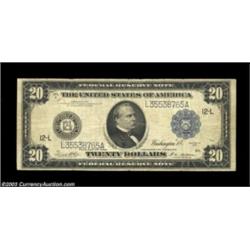 Fr. 1011c $20 1914 Federal Reserve Note Fine.