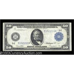 Fr. 1043 $50 1914 Federal Reserve Very Fine.