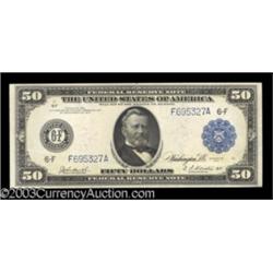 Fr. 1046 $50 1914 Federal Reserve Note Very Choice New.