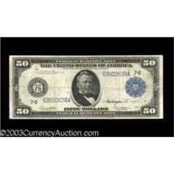 Fr. 1051 $50 1914 Federal Reserve Very Fine.