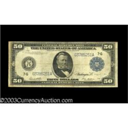 Fr. 1051 $50 1914 Federal Reserve Fine.