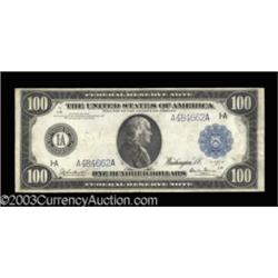 Fr. 1085 $100 1914 Federal Reserve Note Very Fine.
