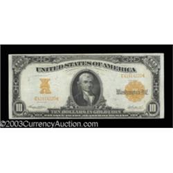 Fr. 1172 $10 1907 Gold Certificate Extremely Fine.