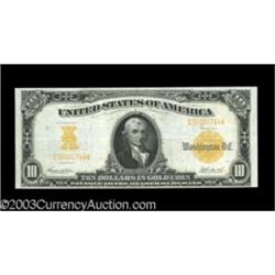 Fr. 1172 $10 1907 Gold Certificate Extremely Fine.