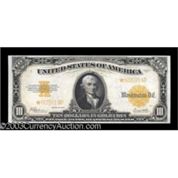 Fr. 1173 $10 1922 Gold Certificate Star Note Gem New.