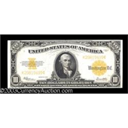 Fr. 1173 $10 1922 Gold Certificate Very Choice New.
