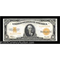 Fr. 1173 $10 1922 Gold Certificate Very Choice New.