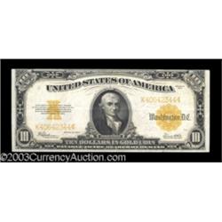Fr. 1173 $10 1922 Gold Certificate Extremely Fine.