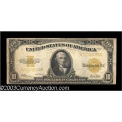 Fr. 1173 $10 1922 Gold Certificates.