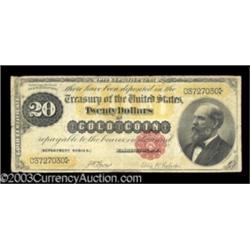 Fr. 1178 $20 1882 Gold Certificate Fine.