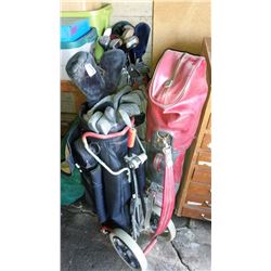 Golf Bags (5) With Golf Clubs