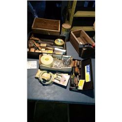 Box Of Misc, Wooden Boxes (2)