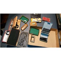 Drill Bit Set, Vintage Calipers, Misc.