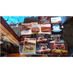 Lot Of Car Brochures, Pamphlets