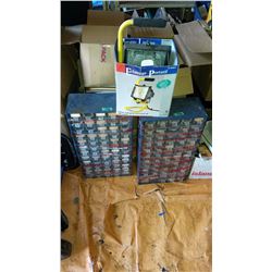 Organizers With Contents (2) & Work Light