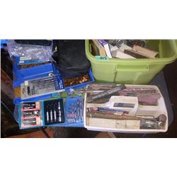 Lot Of Hardware & Misc, Drill Bits, Orbit Sander