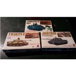 Tank Models (3) (One Sealed) Complete