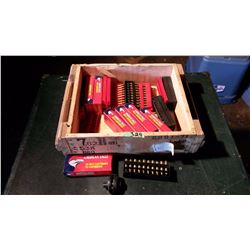 Wooden Ammunition Box & Assorted Ammunition Boxes With Empty Shells
