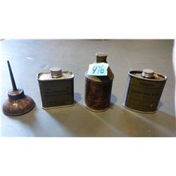 Vintage Oil Tins (3)