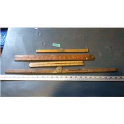 Lufkin Advertising Measuring Sticks (3), Rabone Advertising Measuring Stick (1)