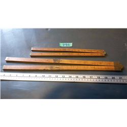 Wooden Advertising Measuring Sticks (1 Hockey Abbey, 1 Schuil)
