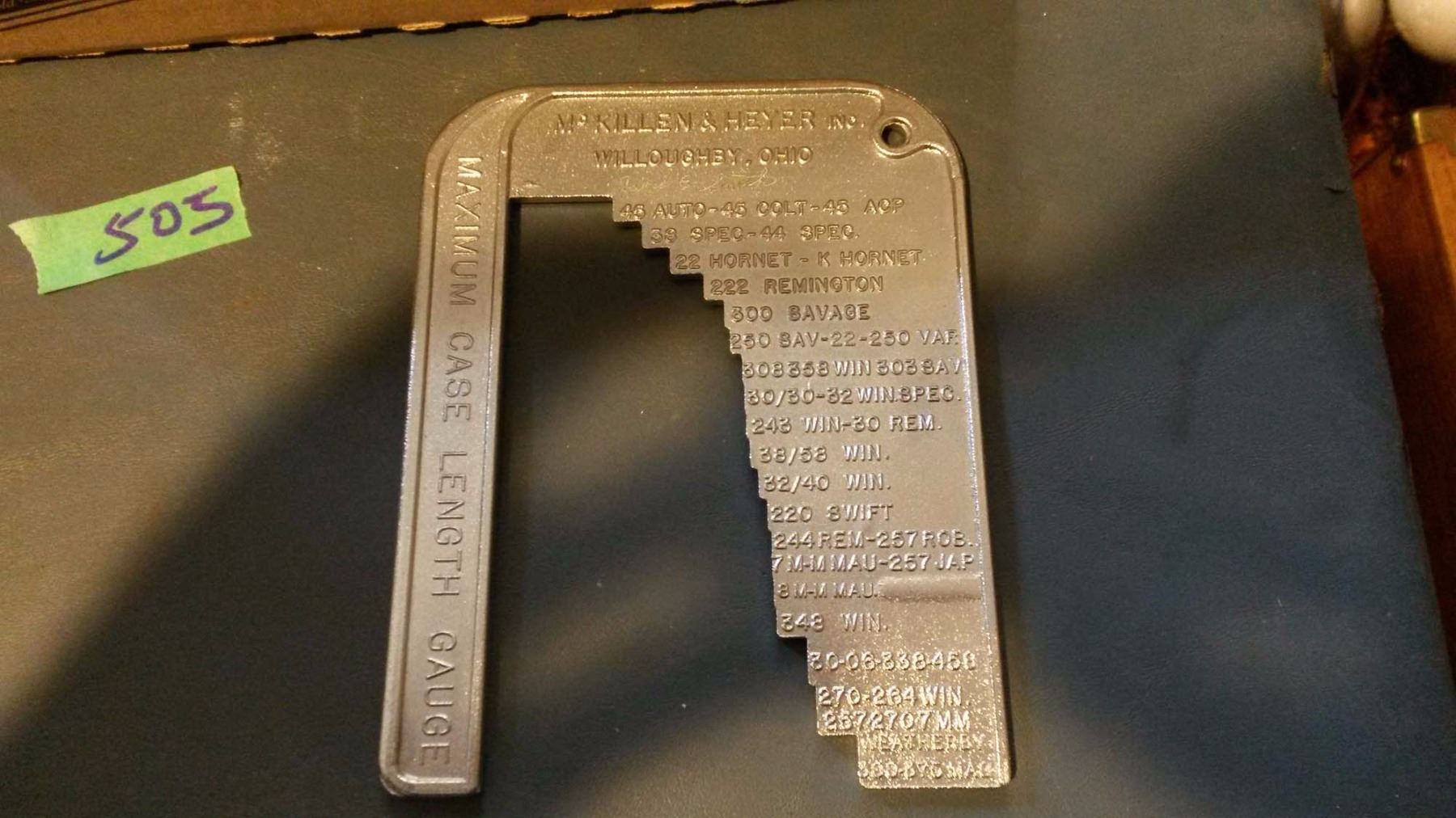 American Standard Wire Gauge McKillen Heyer Maximum Case Length Gauge american-standard-wire-gauge-mckillen-heyer-maximum-case-length-gauge