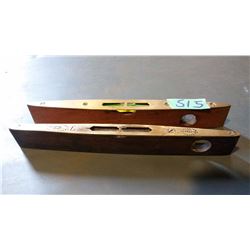 Vintage Wooden Levels (2) (1 E. Preston & Sons, 1 J. Rabone & Sons)
