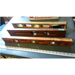 Wooden Levels (3) (1 Stanley Sweetheart, 1 Stanley)