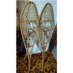53x12 Inch Vintage Snow Shoes With Harness