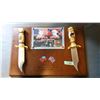 Image 3 : Civil War Knife Set With Plaque With Box