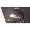 Image 1 : HS Arms Co., Ag Spalding Bros. Dundee Irons (1), G. Cummings Special  3 Golf Clubs With Wooden Shaft