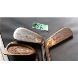 Golf Clubs (3) (Prestwick, Copper Classic #6, Wright Ditson #10 Iron)