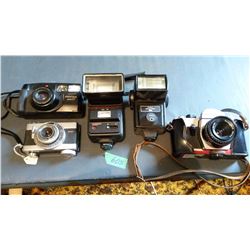 Lot Of Cameras (3) & Flash Accessories (2)