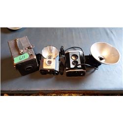 Lot Of Cameras (3) (Warwick No. 2, Brownie Starfish, Brownie Reflex)